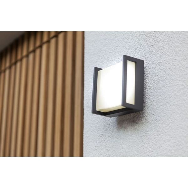 Aplique de exterior LED QUBO MINI cuadrado antracita 9,5W 3000K/4000K