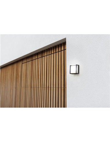 QUBO MINI applique murale extérieure LED carrée anthracite 9,5W 3000K/4000K