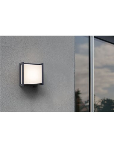 QUBO MINI applique murale extérieure LED carrée anthracite 9,5W 3000K/4000K