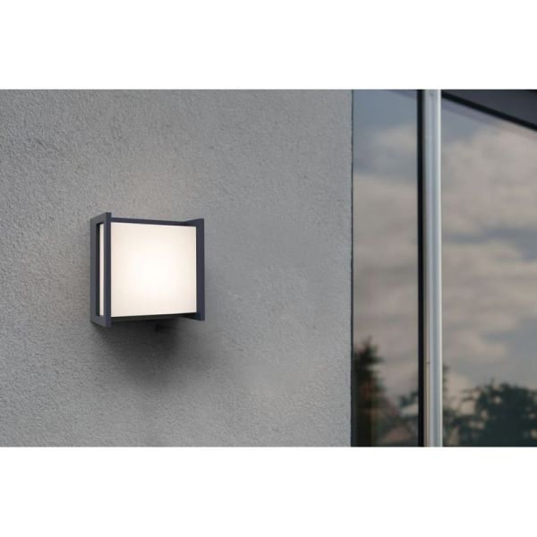 QUBO MINI aplique LED quadrado antracite para exterior 9,5W 3000K/4000K