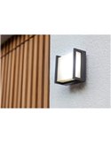QUBO MINI applique murale extérieure LED carrée anthracite 9,5W 3000K/4000K