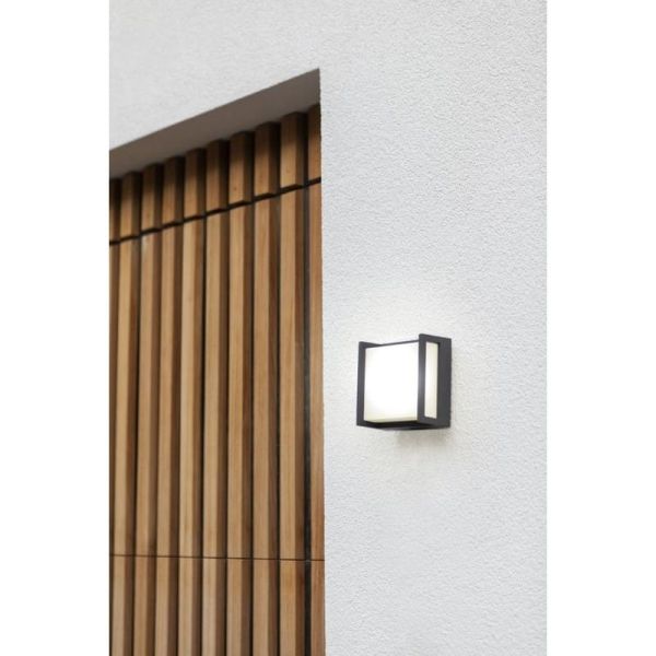 QUBO MINI aplique LED quadrado antracite para exterior 9,5W 3000K/4000K