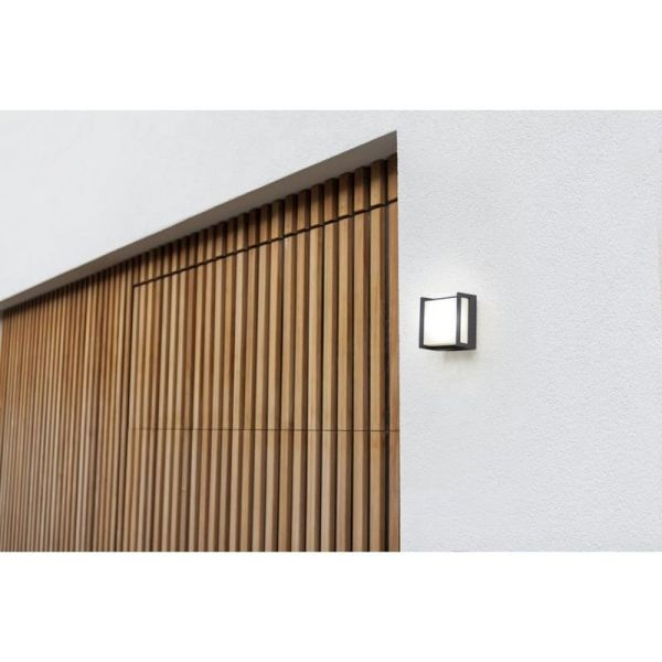 QUBO MINI applique murale extérieure LED carrée anthracite 9,5W 3000K/4000K
