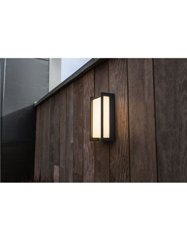 Aplique exterior LED QUBO rectangular antracita 3000K/4000K con y sin sensor de movimiento