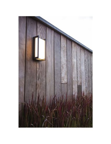 Aplique exterior LED QUBO rectangular antracita 3000K/4000K con y sin sensor de movimiento