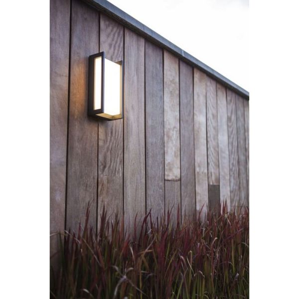 Aplique exterior LED QUBO rectangular antracita 3000K/4000K con y sin sensor de movimiento