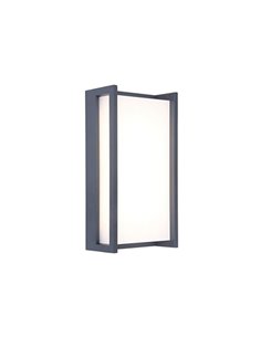 Aplique exterior LED QUBO rectangular antracita 3000K/4000K con y sin sensor de movimiento