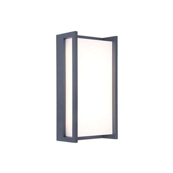 Aplique exterior LED QUBO rectangular antracita 3000K/4000K con y sin sensor de movimiento
