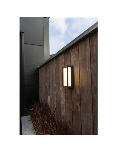 Aplique exterior LED QUBO rectangular antracita 3000K/4000K con y sin sensor de movimiento
