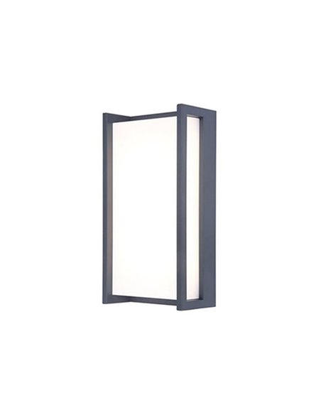 Aplique exterior LED QUBO rectangular antracita 3000K/4000K con y sin sensor de movimiento