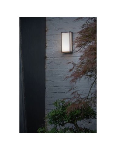 Aplique exterior LED QUBO rectangular antracita 3000K/4000K con y sin sensor de movimiento