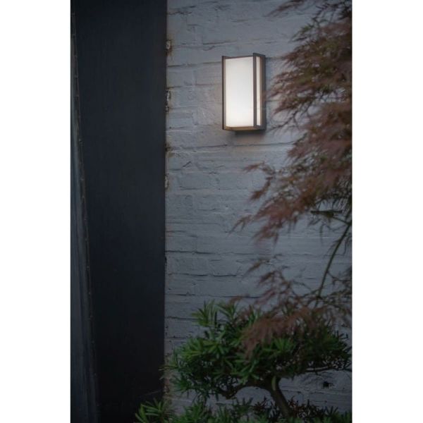Applique d'extérieur LED rectangulaire anthracite QUBO 3000K/4000K avec et sans détecteur de mouvement