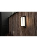 Aplique LED retangular antracite QUBO para exterior 3000K/4000K com e sem sensor de movimento