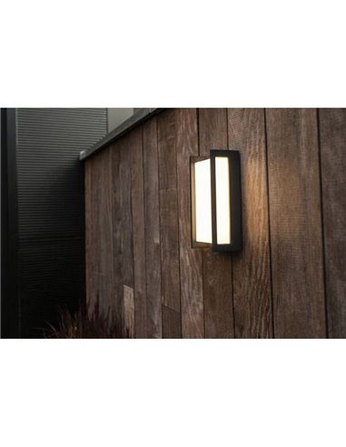 Applique d'extérieur LED rectangulaire anthracite QUBO 3000K/4000K avec et sans détecteur de mouvement