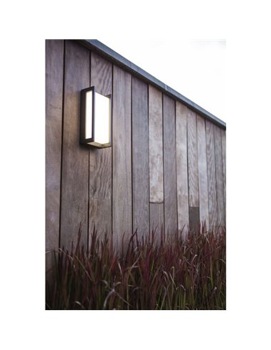 Aplique LED retangular antracite QUBO para exterior 3000K/4000K com e sem sensor de movimento