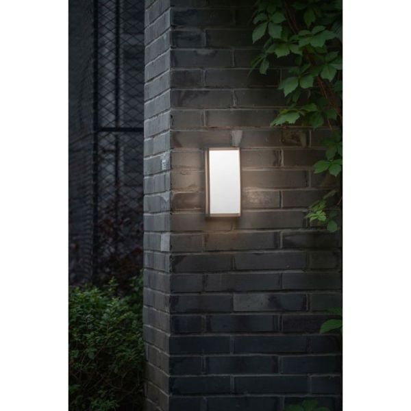 Applique d'extérieur LED rectangulaire anthracite QUBO 3000K/4000K avec et sans détecteur de mouvement