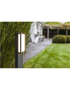 Baliza exterior LED QUBO  17W 3000K con y sin sensor de movimiento 2