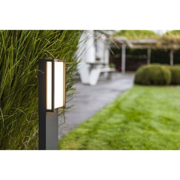 Baliza exterior LED QUBO  17W 3000K con y sin sensor de movimiento 