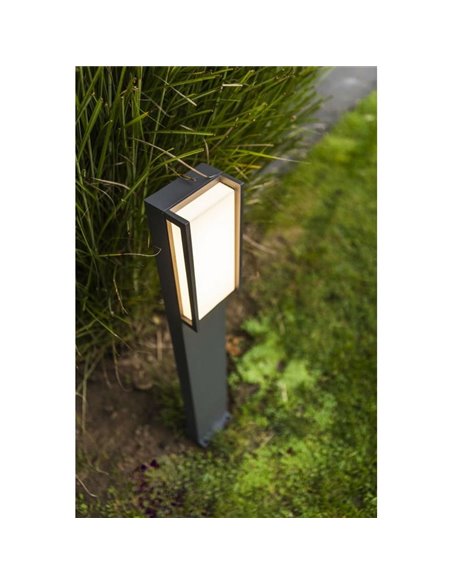Baliza exterior LED QUBO  17W 3000K con y sin sensor de movimiento 