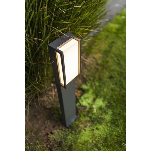 Baliza exterior LED QUBO  17W 3000K con y sin sensor de movimiento 