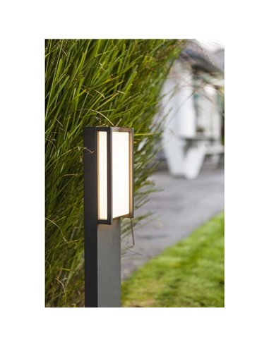 Baliza exterior LED QUBO  17W 3000K con y sin sensor de movimiento 