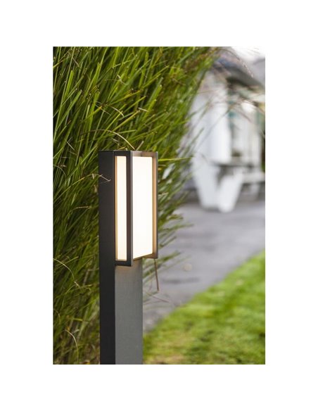 Baliza exterior LED QUBO  17W 3000K con y sin sensor de movimiento 