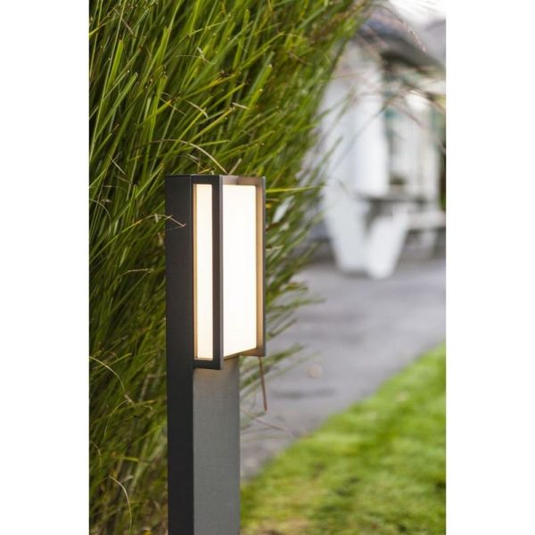 Baliza exterior LED QUBO  17W 3000K con y sin sensor de movimiento 