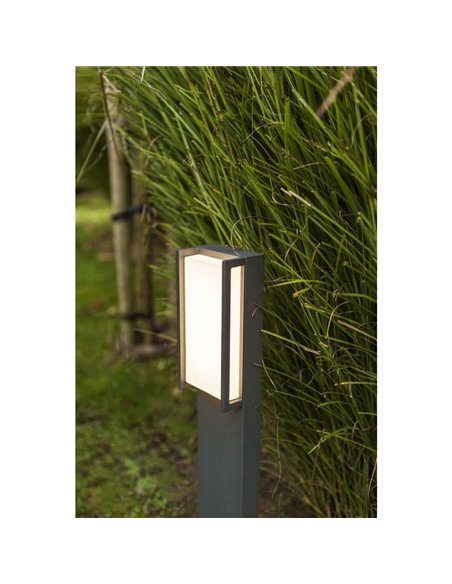 Baliza exterior LED QUBO  17W 3000K con y sin sensor de movimiento 