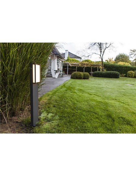 Baliza exterior LED QUBO  17W 3000K con y sin sensor de movimiento 
