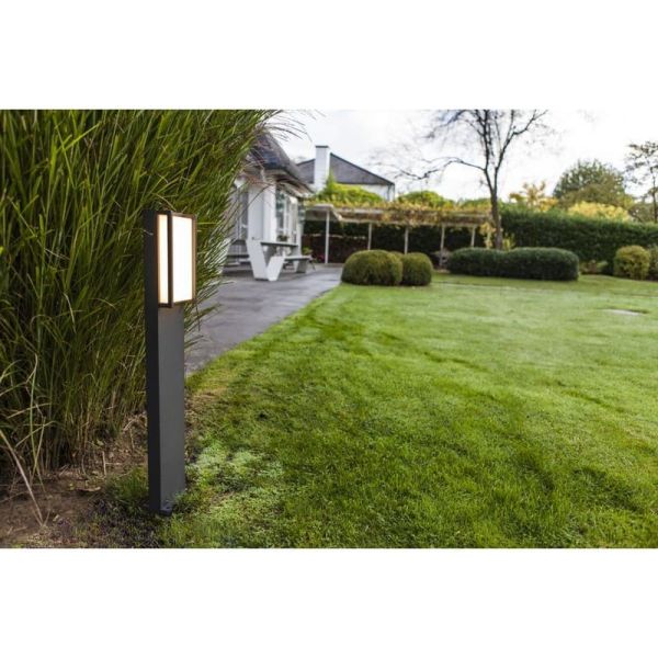 Baliza exterior LED QUBO  17W 3000K con y sin sensor de movimiento 