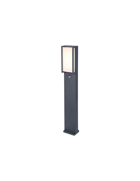 Balise extérieure LED QUBO 17W 3000K avec et sans détecteur de mouvement