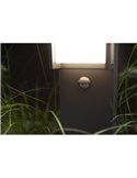 Balise extérieure LED QUBO 17W 3000K avec et sans détecteur de mouvement