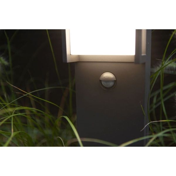 Baliza exterior LED QUBO  17W 3000K con y sin sensor de movimiento 