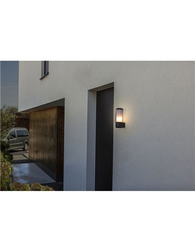 Lampe d'extérieur cylindrique à feuilles persistantes HEROS 15W E27 IP44 avec ou sans capteur