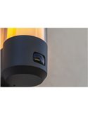 Lampe d'extérieur cylindrique à feuilles persistantes HEROS 15W E27 IP44 avec ou sans capteur