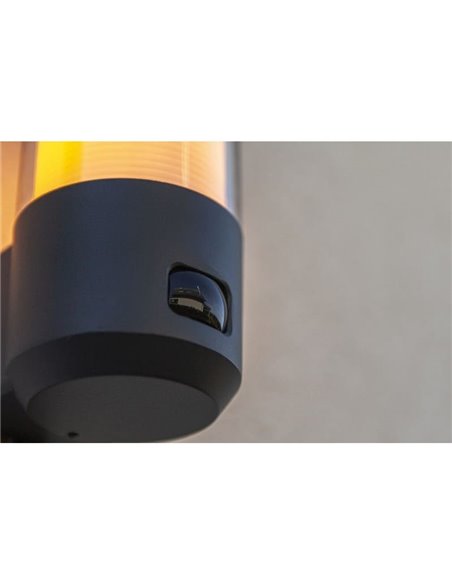 Lámpara de exterior HEROS cilíndrica de hoja perenne 15W E27 IP44 con o sin sensor 