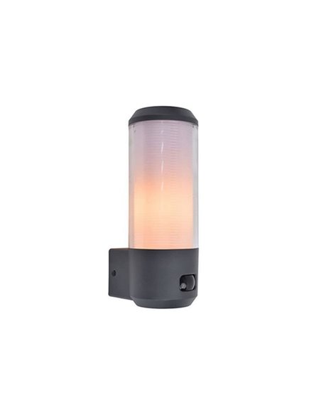 Lámpara de exterior HEROS cilíndrica de hoja perenne 15W E27 IP44 con o sin sensor 