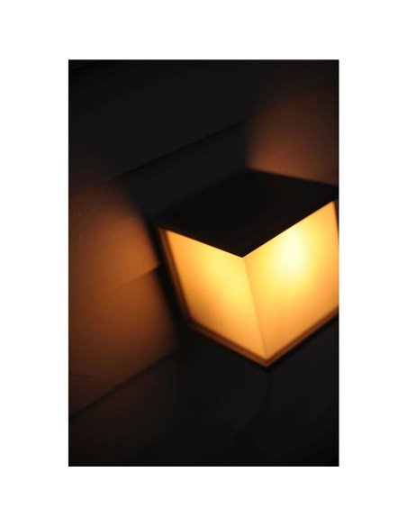 BOX CUBE arandela quadrada antracite para exterior E27 60W