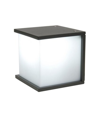 Applique d'extérieur carrée anthracite BOX CUBE E27 60W