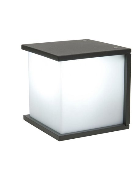 Aplique para exterior BOX CUBE cuadrado antracita E27 60W 