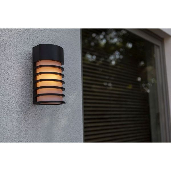 Applique FULTON pour jardin au design noir élégant E27 40W