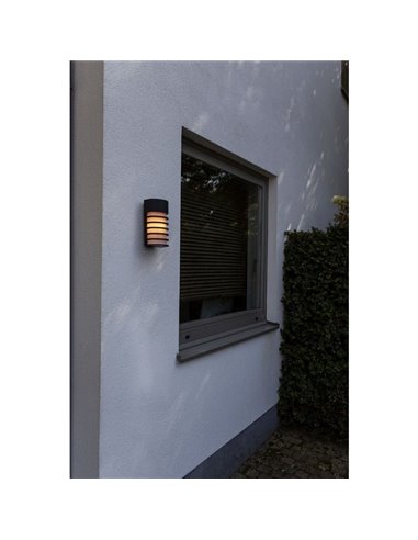 Aplique FULTON para jardín con diseño elegante negro E27 40W