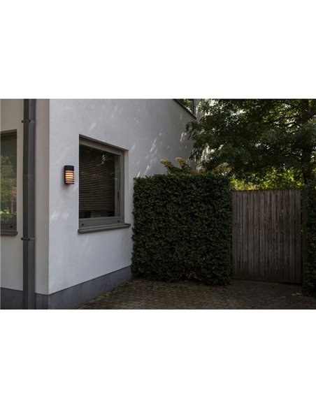 Applique FULTON pour jardin au design noir élégant E27 40W