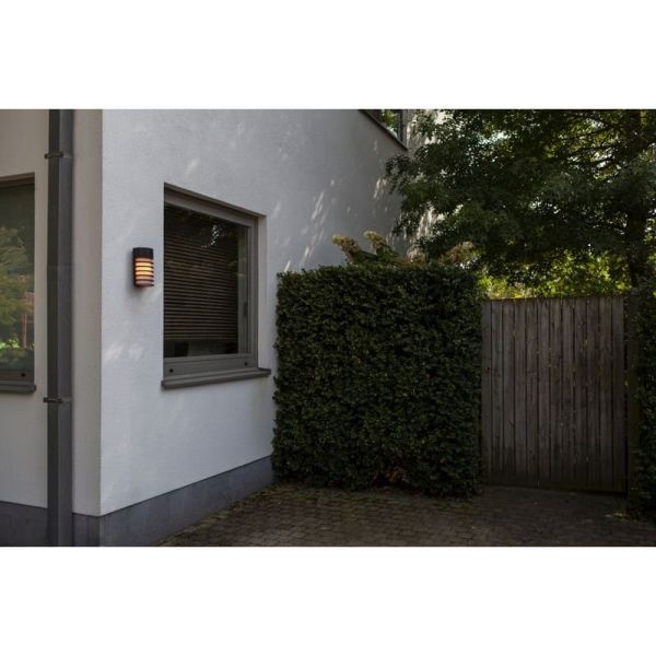 Aplique FULTON para jardim com elegante design preto E27 40W