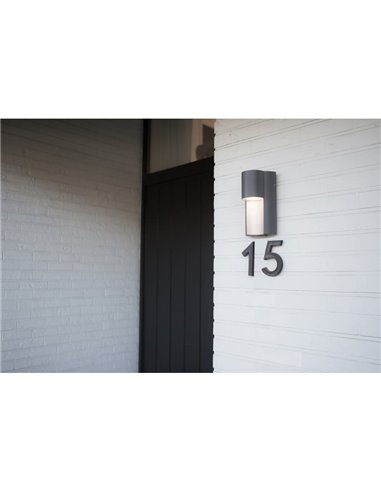 Aplique GU10 con bombilla invisible, para exterior URBAN cilindrico antracita