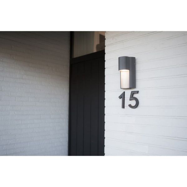 Aplique GU10 com lâmpada invisível, para exterior URBAN cilíndrico antracite