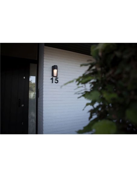 Applique GU10 avec ampoule invisible, pour extérieur URBAN cylindrique anthracite