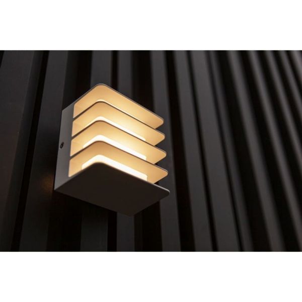 Aplique de exterior LED GRIDY con diseño de parrilla 14,5W 3000K