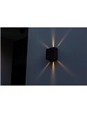Aplique exterior LED GEMINI BEAMS cuadrado arriba y abajo con luz ajustable 3000K/4000K negro/antracita/blanco