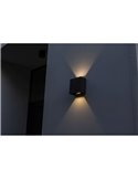 Aplique exterior LED GEMINI BEAMS cuadrado arriba y abajo con luz ajustable 3000K/4000K negro/antracita/blanco